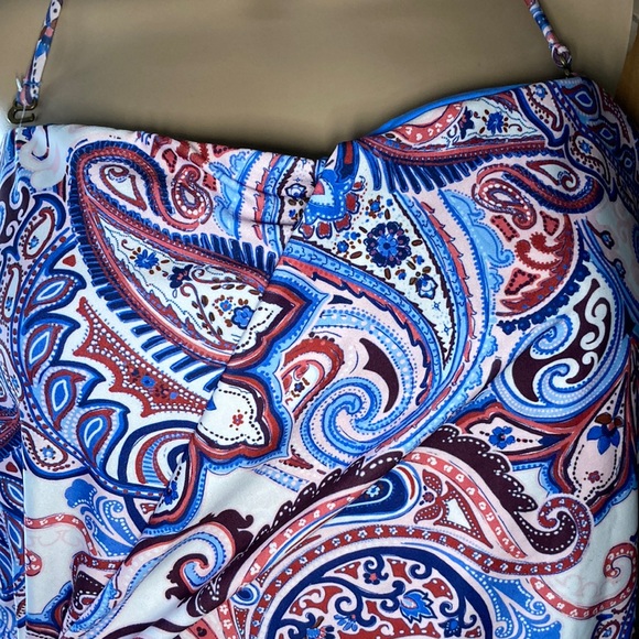 Becca Handkerchief Paisley Unique Tankini Swimsuit Top - Picture 7 of 11